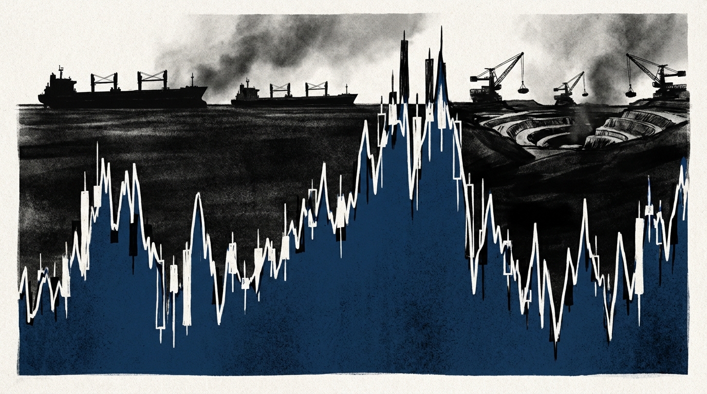 Spot price volatility set against physical supply constraints.