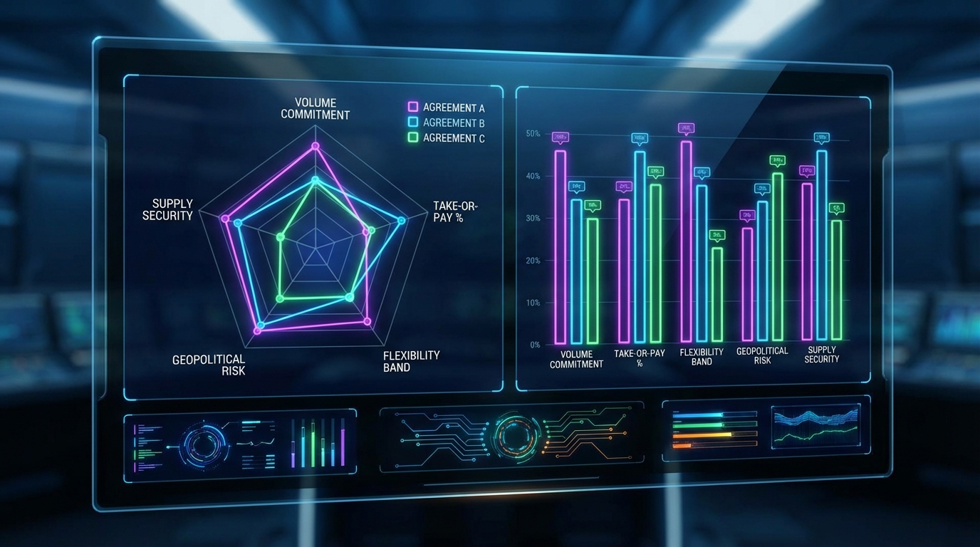 Comparative visualization of different strategic materials offtake profiles.