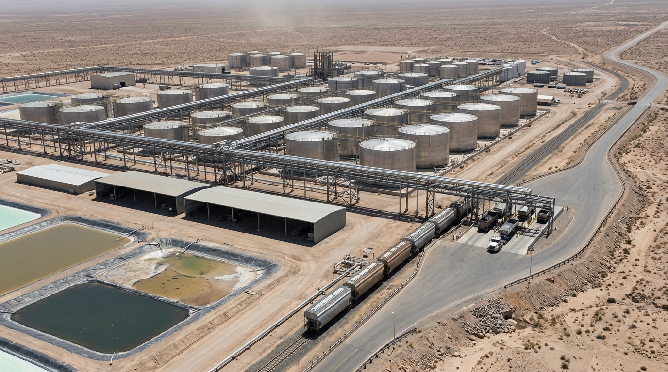 A non-Chinese rare earth separation facility illustrating the scale and infrastructure required for midstream processing.