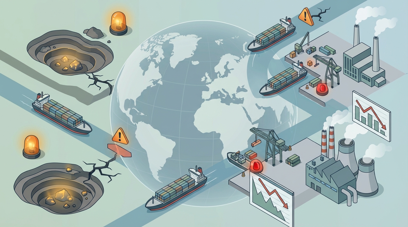 Global supply chains for strategic materials under stress