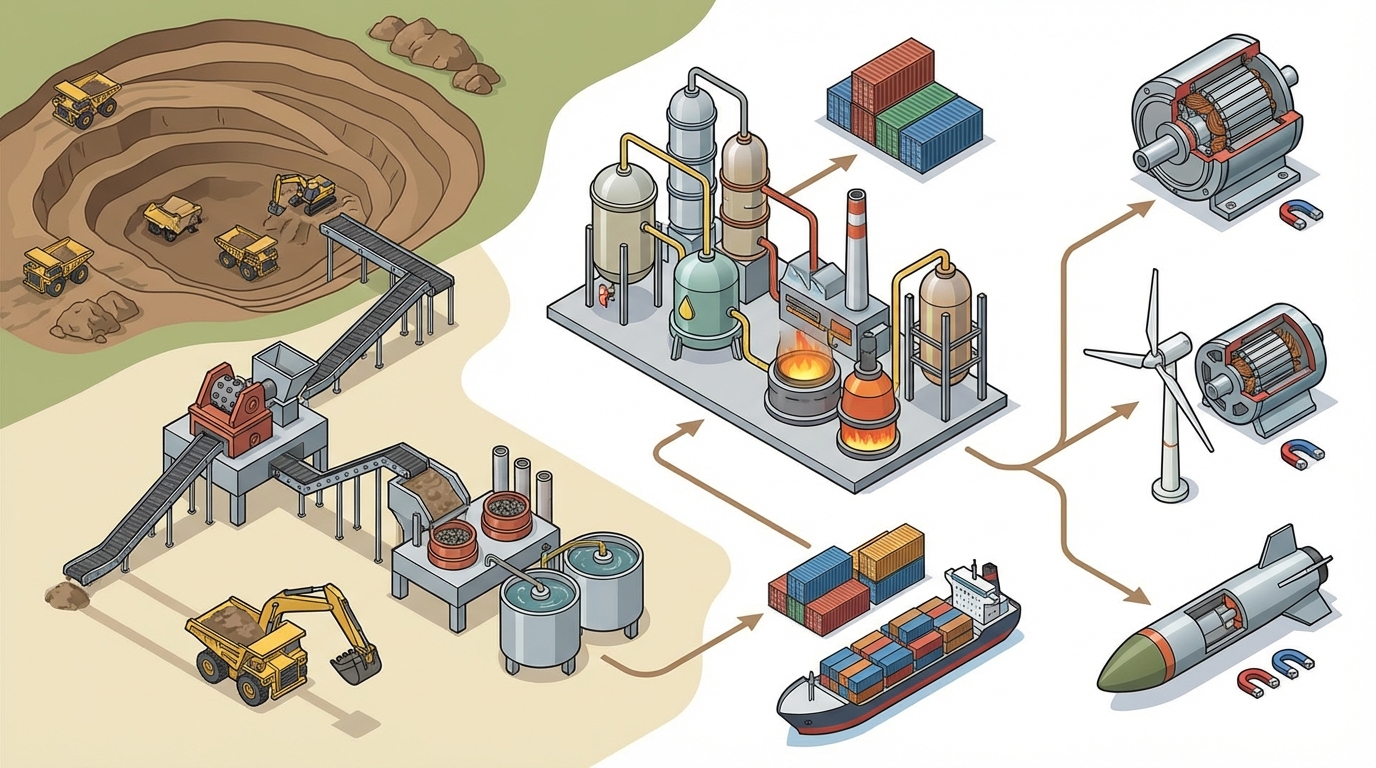 From mine to magnet: the rare earth supply chain