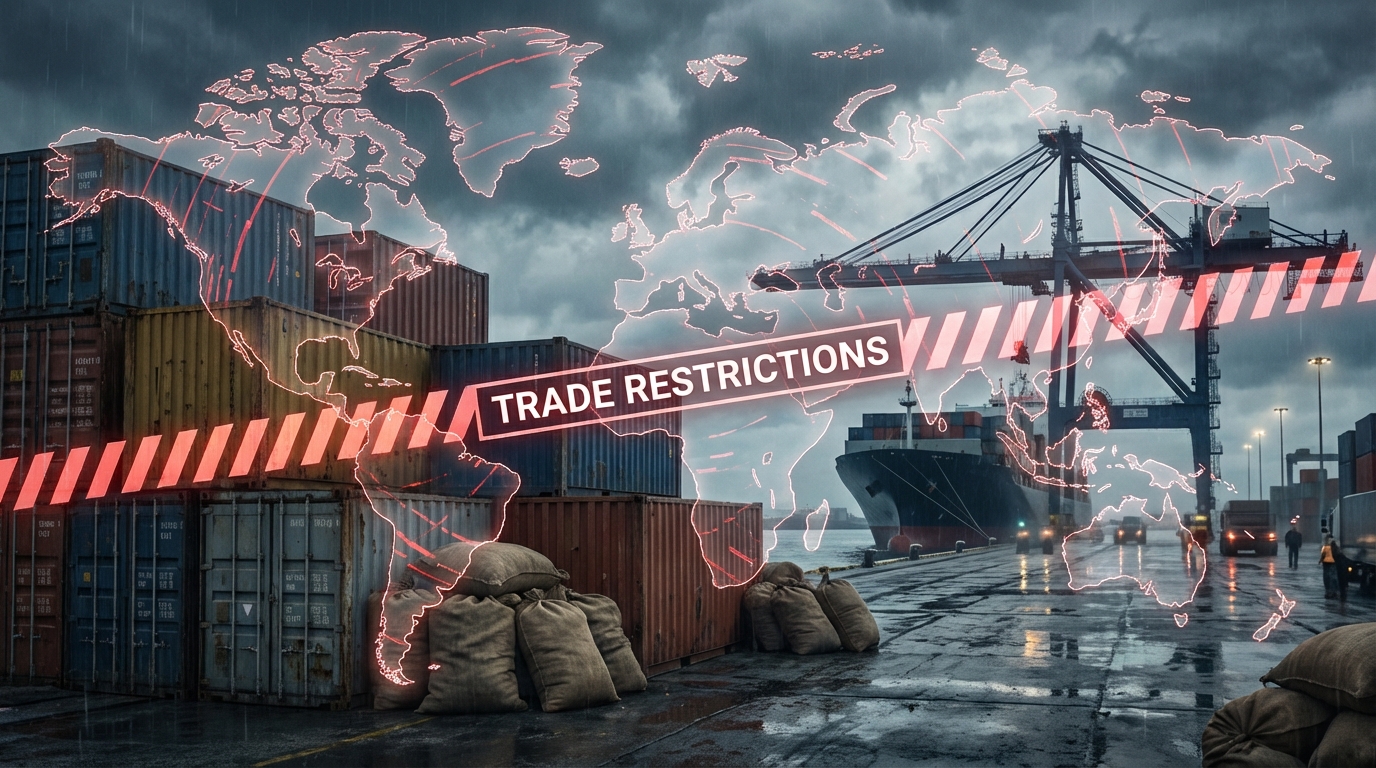 Symbolic image of antimony export controls impacting global trade
