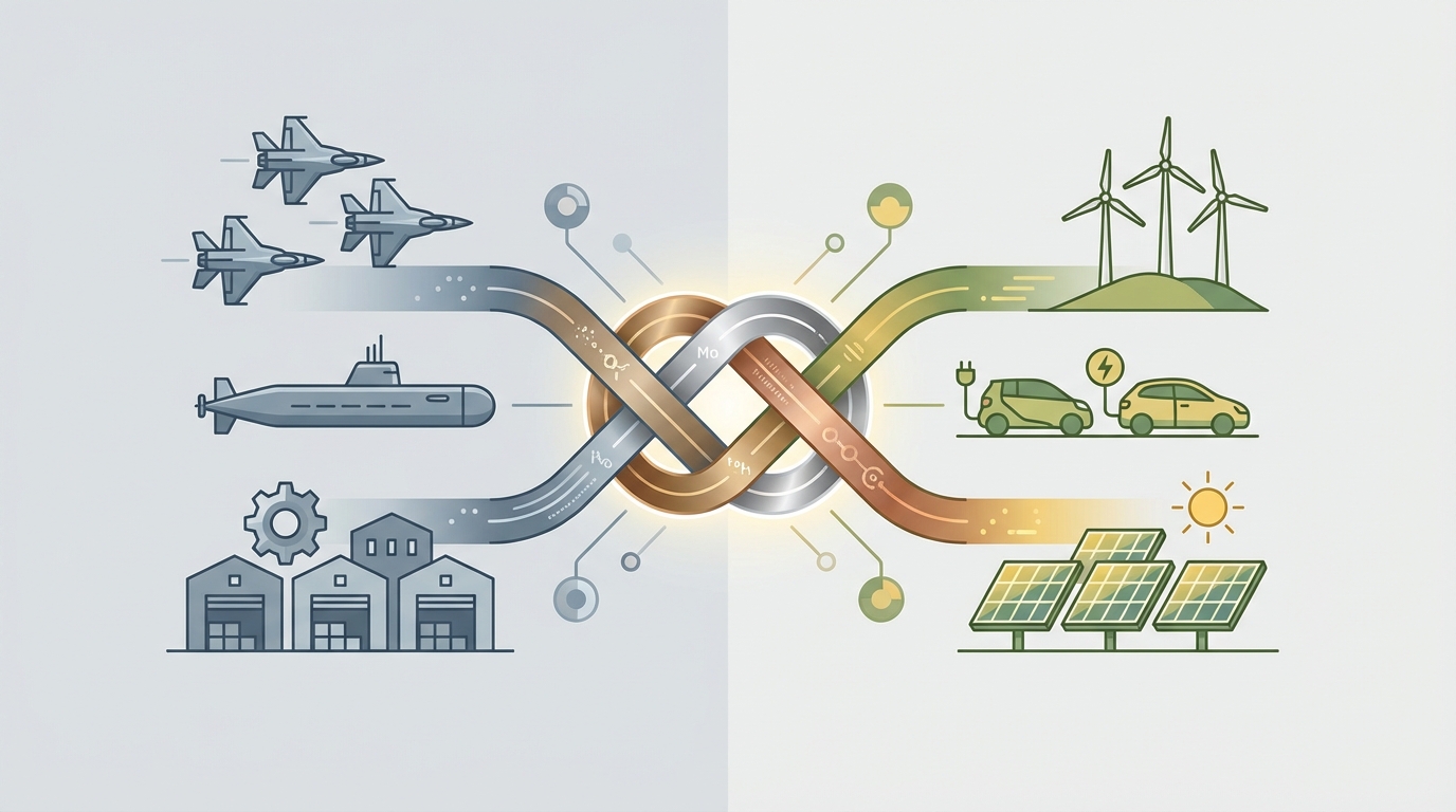 Competing defense and clean‑energy demands for the same critical minerals