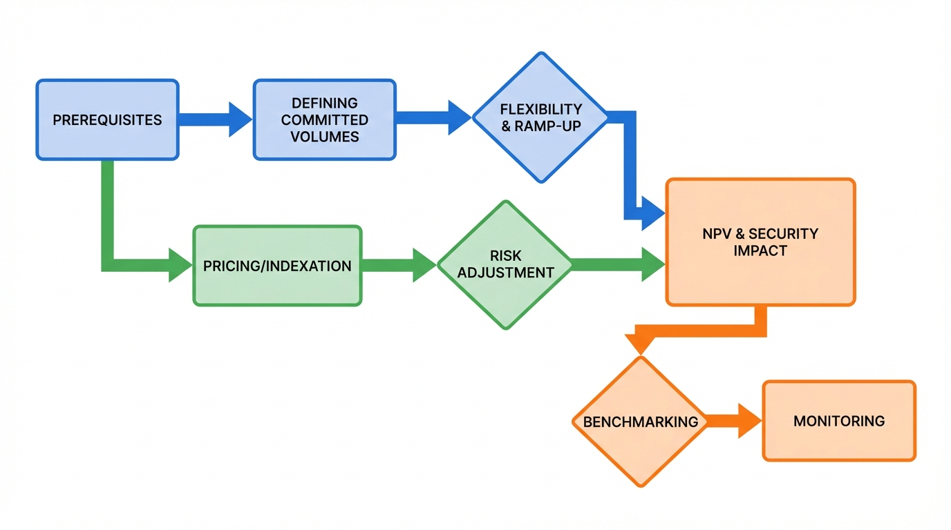Methodological framework for evaluating volume terms in strategic materials offtake agreements.