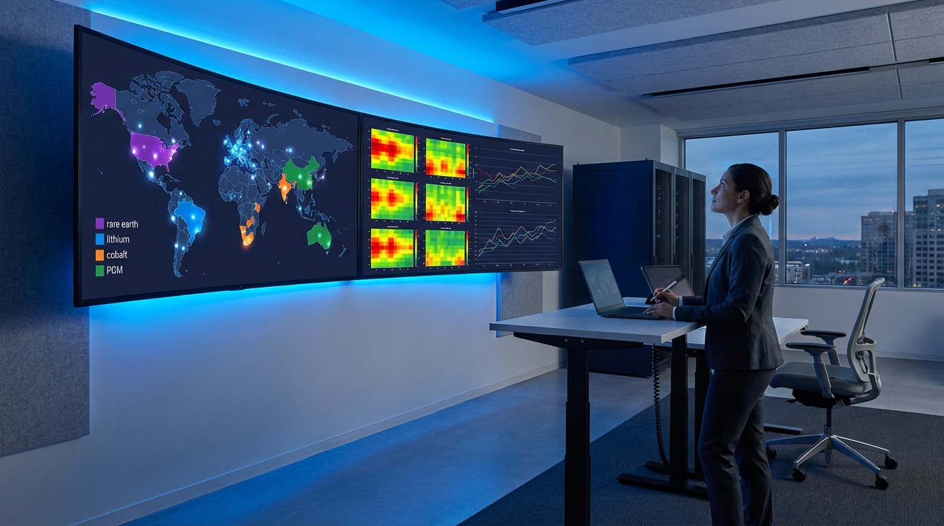 Real-time monitoring of rare earth and strategic metal supply chain risks