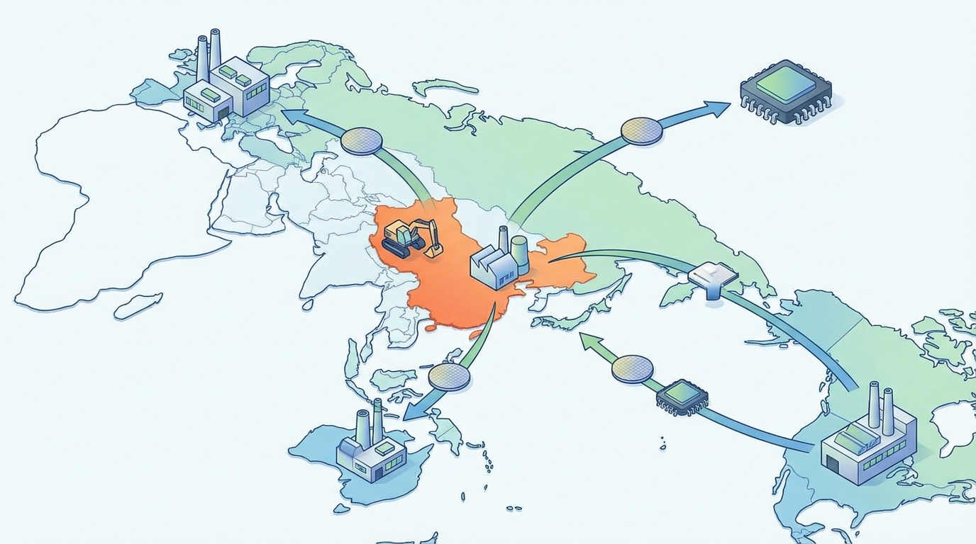 Global semiconductor supply chains rely heavily on Chinese gallium exports.