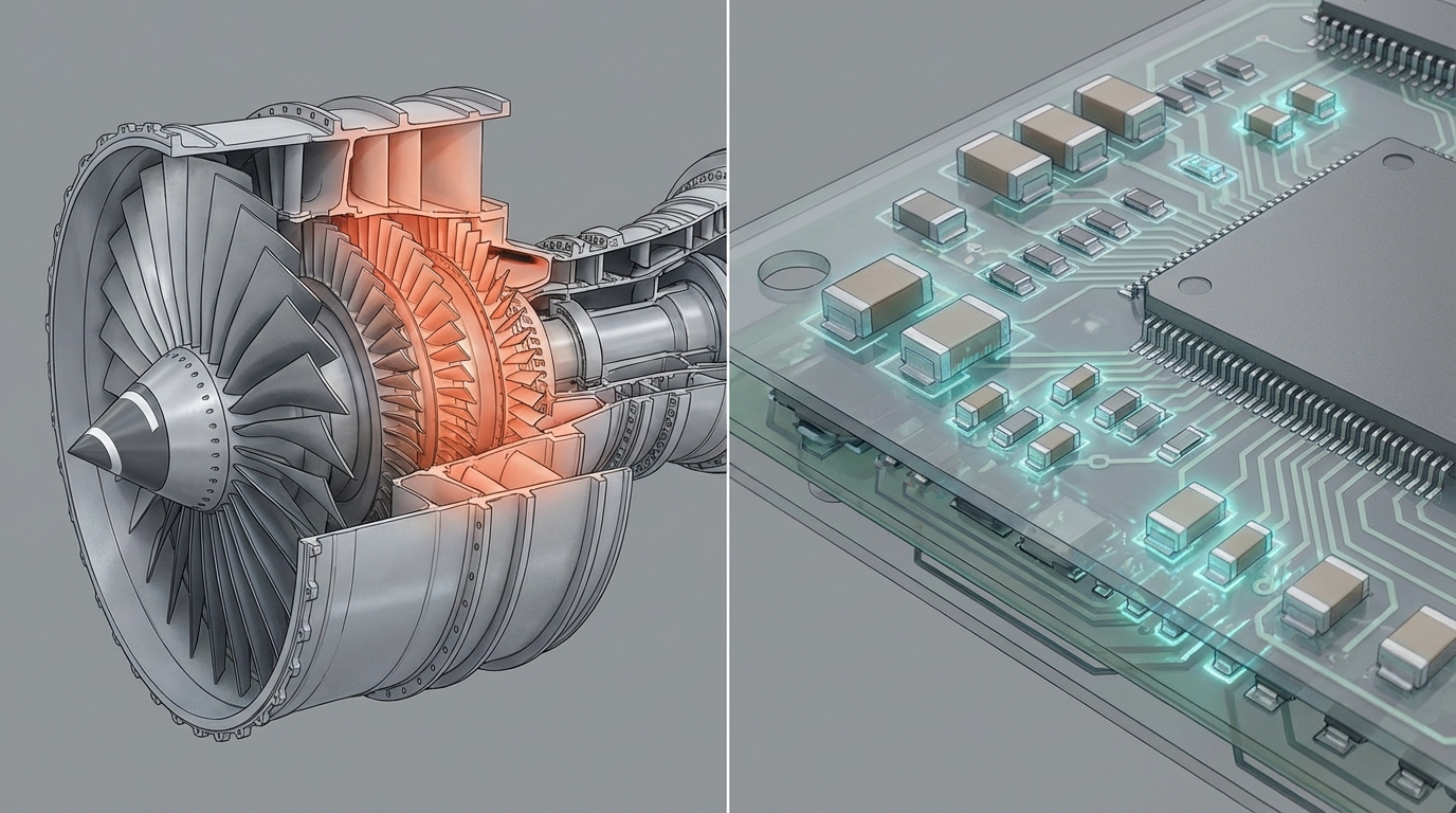 Where hafnium and tantalum sit inside jet engines and advanced electronics.