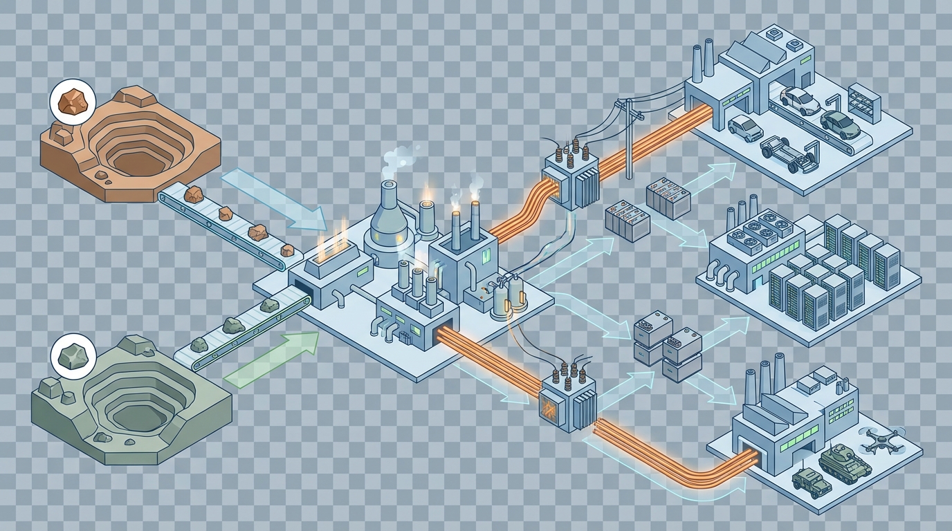 From mine to market: how strategic metals feed electrification and AI infrastructure.