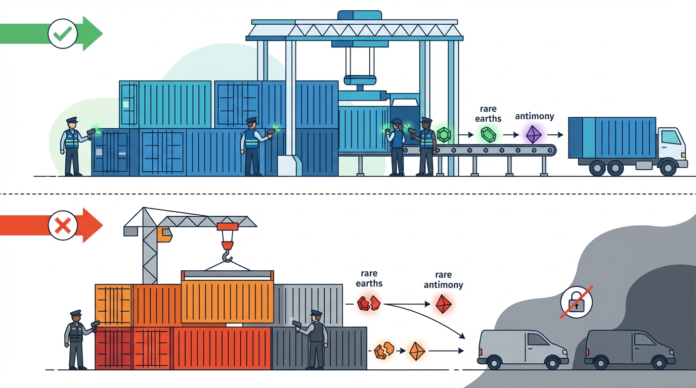 Customs inspections reshaping strategic metal flows through Belgian ports.