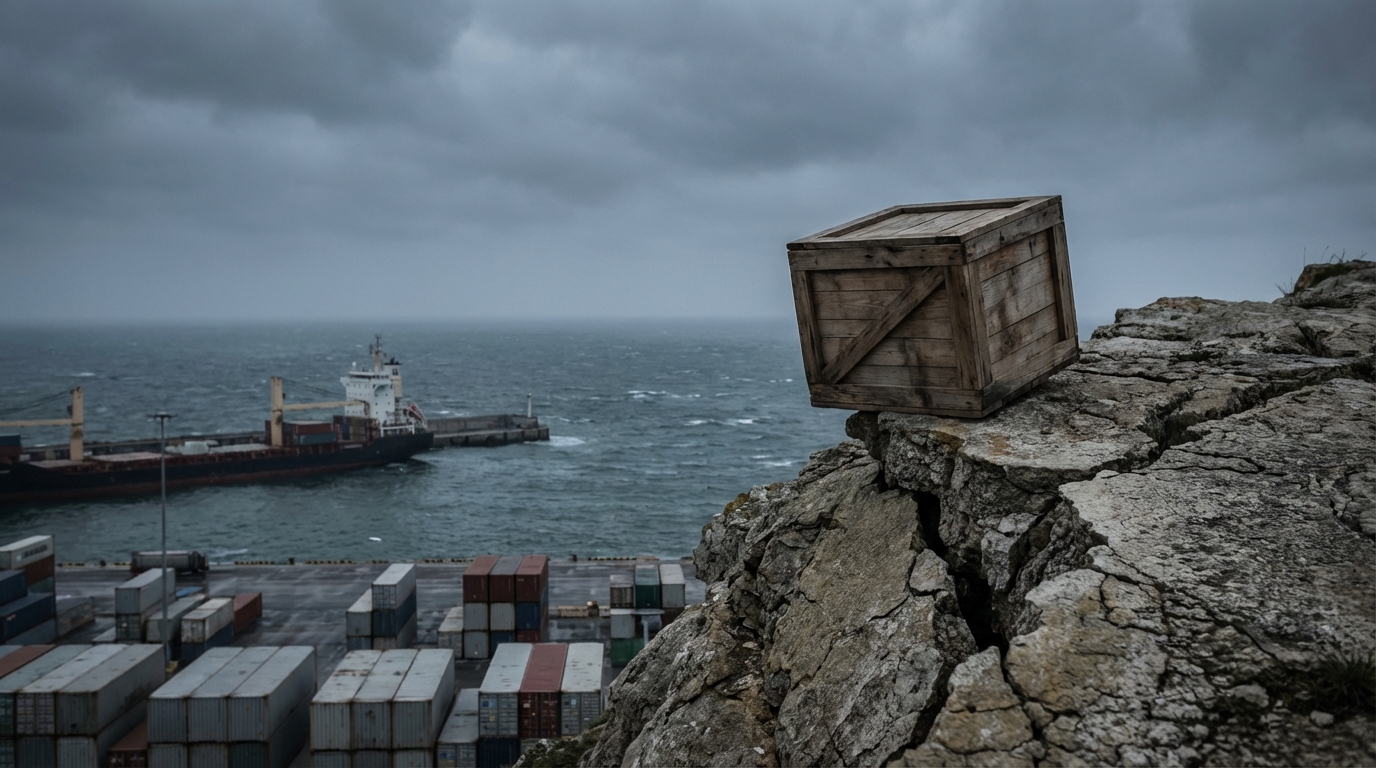 Conceptual image representing the 'November cliff' risk to critical-material supplies.