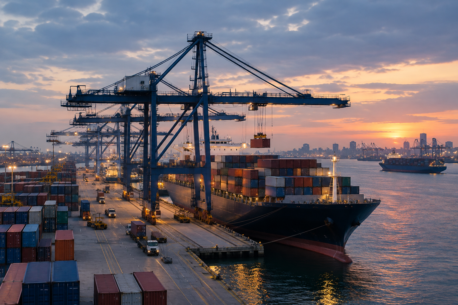 Container shipping operations, where export controls are enforced at the border.